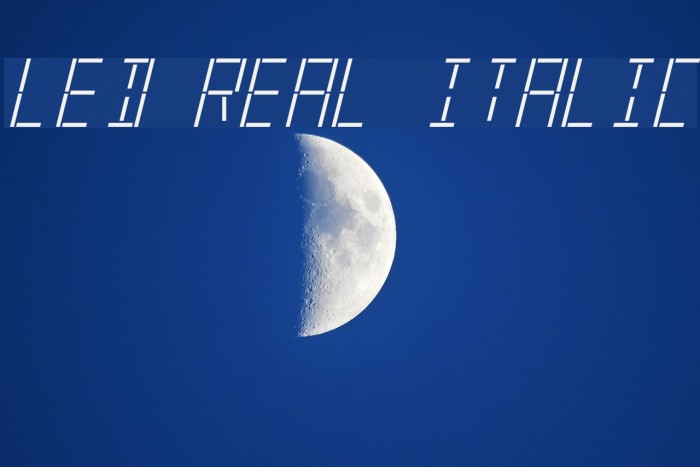 LED Real Italic Font examples