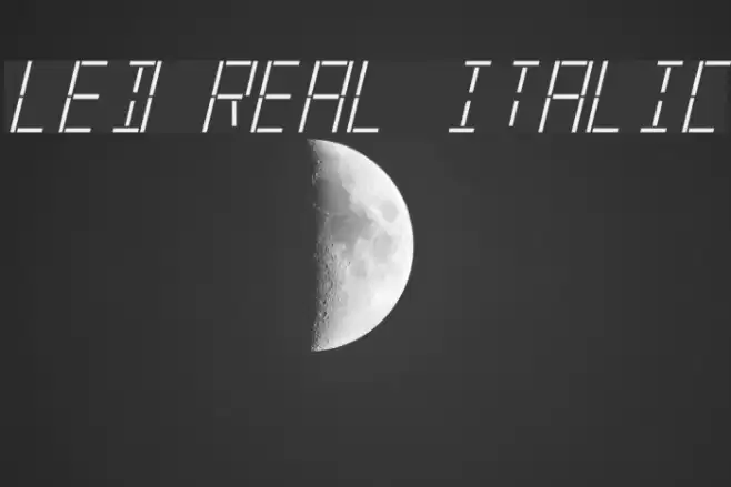 LED Real Italic 字体 examples