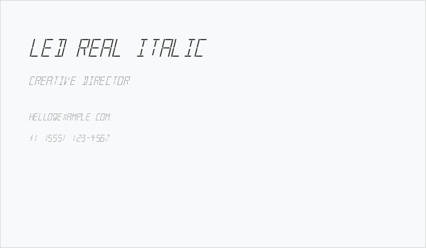 LED Real Italic Business Card