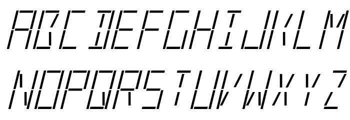 LED Real Italic Font LOWERCASE