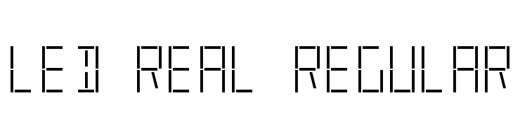LED Real Regular  Скачать бесплатные шрифты