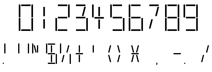LED Real Regular フォント その他の文字