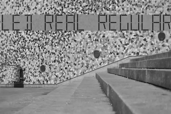 LED Real Regular Font examples