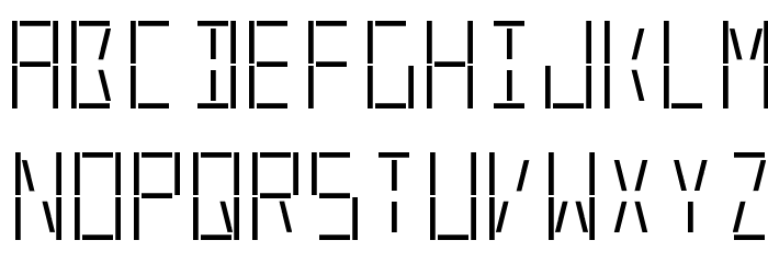 LED Real Regular フォント 小文字