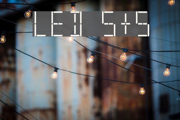 LED S&S Font examples