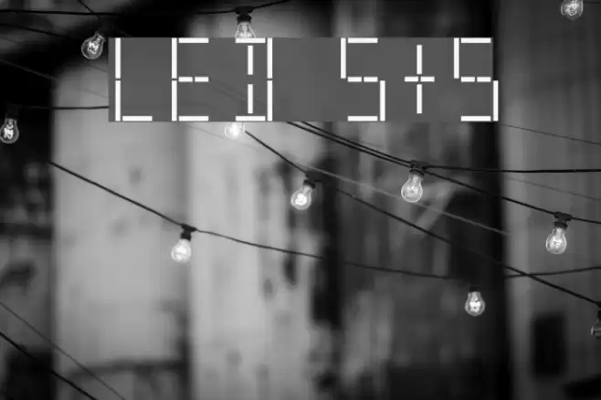 LED S&S Font examples