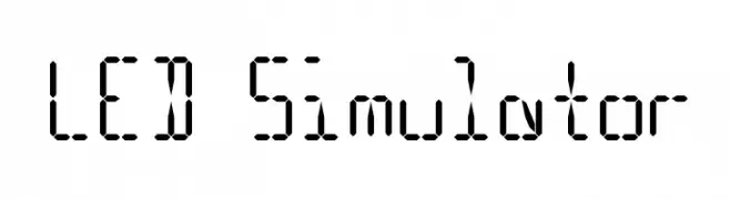 LED Simulator  Frei Schriftart Herunterladen