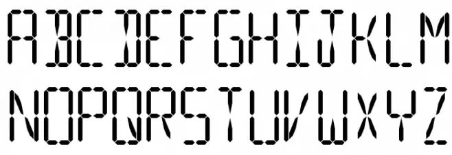 LED Simulator Schriftart Groß