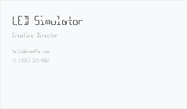 LED Simulator Business Card