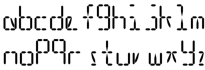 LED Simulator Font LOWERCASE