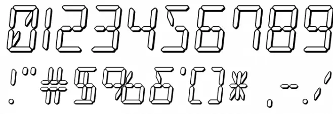 LED Sled 3D Font OTHER CHARS