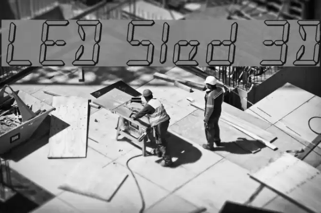 LED Sled 3D Font examples