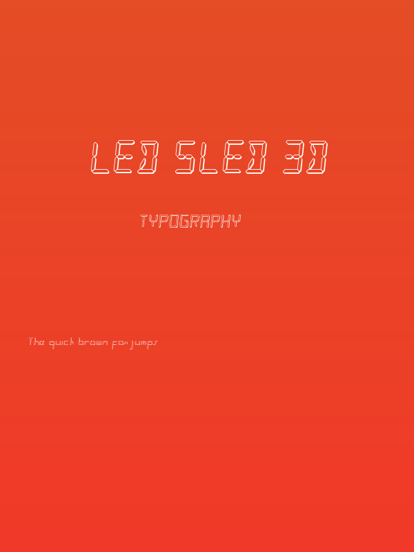 LED Sled 3D Poster