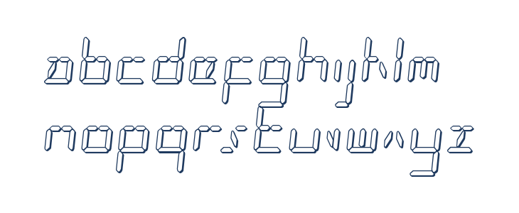 LED Sled 3D Lowercase