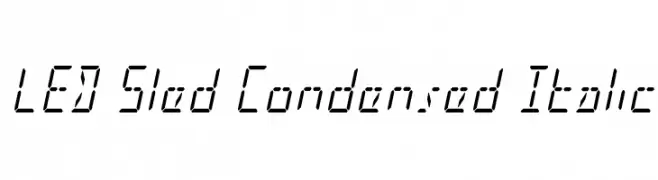 LED Sled Condensed Italic  नि: शुल्क फ़ॉन्ट्स डाउनलोड