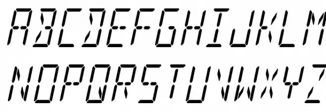 LED Sled Condensed Italic Polices MAJUSCULES