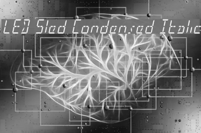 LED Sled Condensed Italic Font examples