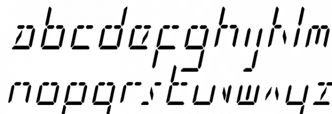 LED Sled Condensed Italic Fuentes MINÚSCULAS