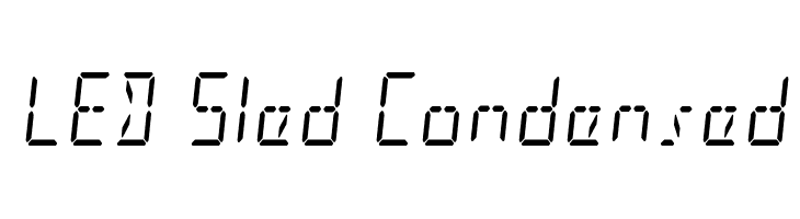 LED Sled Condensed  नि: शुल्क फ़ॉन्ट्स डाउनलोड
