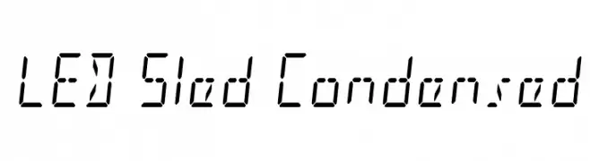 LED Sled Condensed  नि: शुल्क फ़ॉन्ट्स डाउनलोड