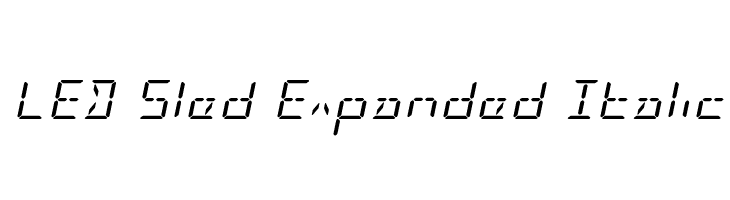 LED Sled Expanded Italic फ़ॉन्ट