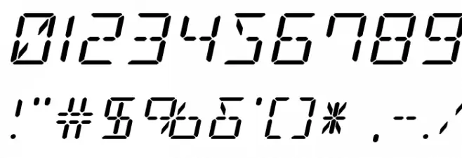LED Sled Expanded Italic 字体 其它煤焦