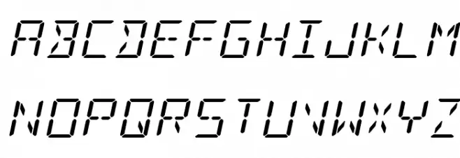 LED Sled Expanded Italic Polices MAJUSCULES