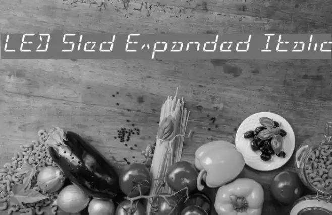 LED Sled Expanded Italic 字体 examples