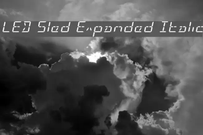 LED Sled Expanded Italic 字体 examples