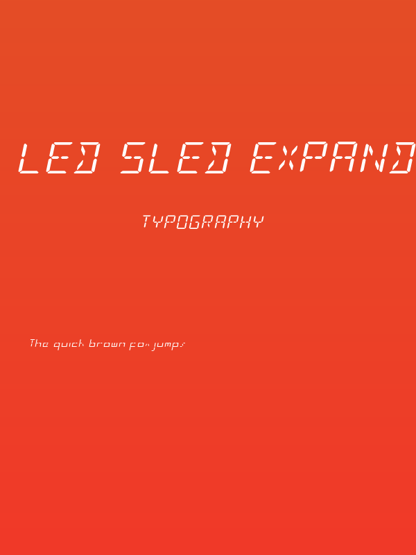 LED Sled Expanded Italic Poster