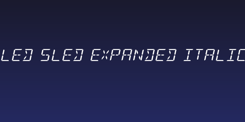 LED Sled Expanded Italic Social Header