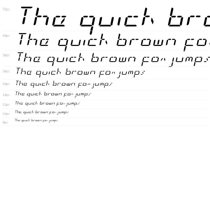 LED Sled Expanded Italic Waterfall