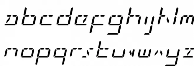 LED Sled Expanded Italic 字体 小写