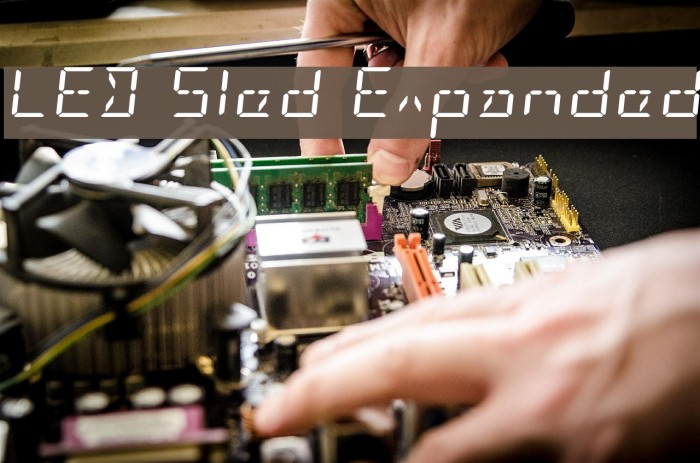 LED Sled Expanded Font examples