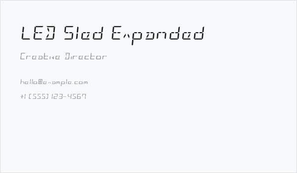 LED Sled Expanded Business Card