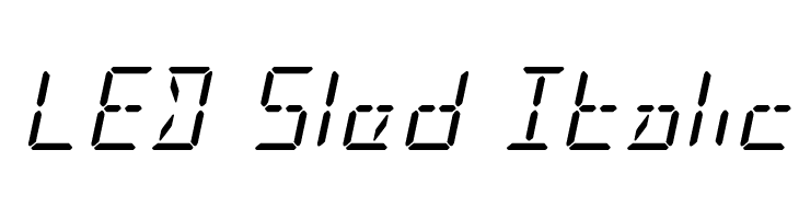 LED Sled Italic  免费字体下载