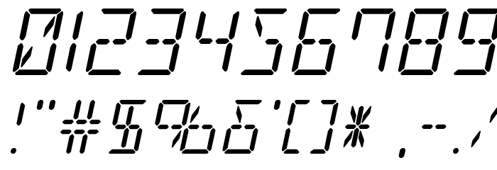 LED Sled Italic Font OTHER CHARS