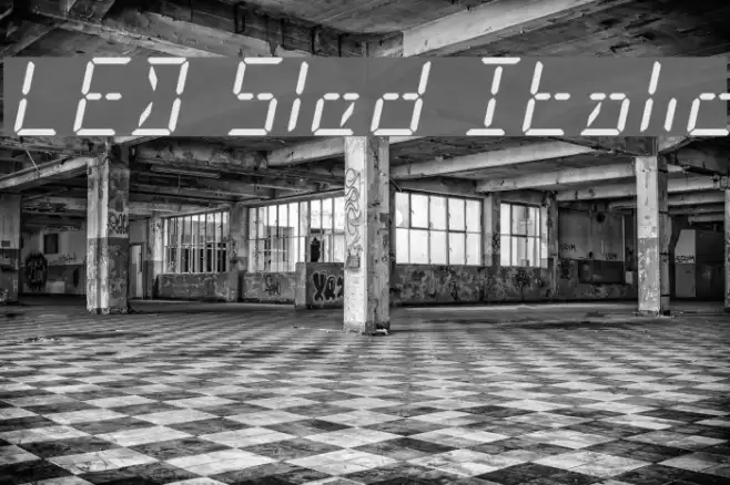 LED Sled Italic Example 1