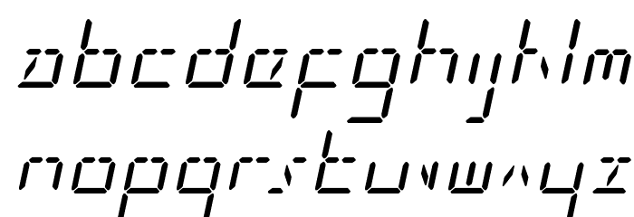 LED Sled Italic Font LOWERCASE