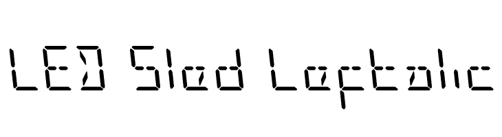 LED Sled Leftalic  font caratteri gratis