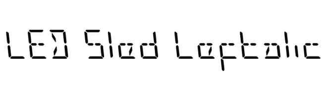 LED Sled Leftalic  Frei Schriftart Herunterladen