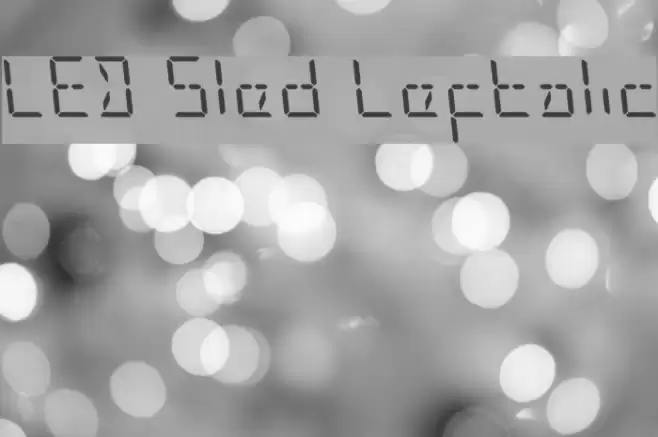 LED Sled Leftalic Font examples