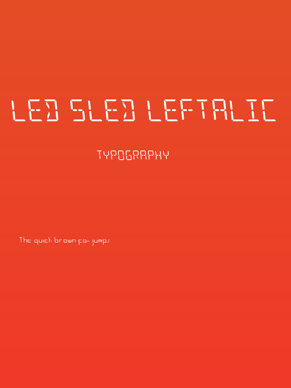 LED Sled Leftalic Poster