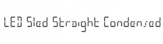 LED Sled Straight Condensed  नि: शुल्क फ़ॉन्ट्स डाउनलोड