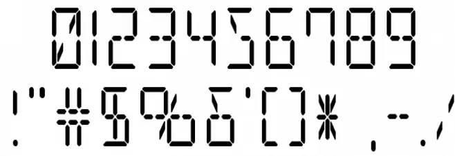 LED Sled Straight Condensed Font OTHER CHARS