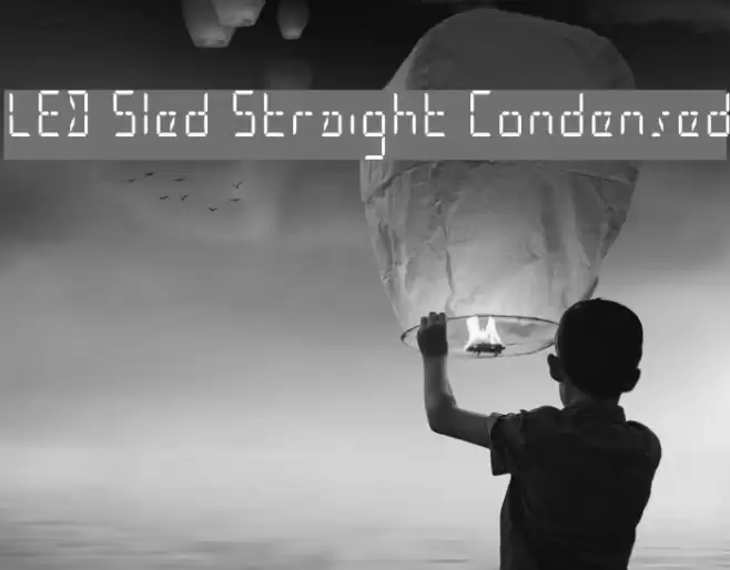 LED Sled Straight Condensed Font examples