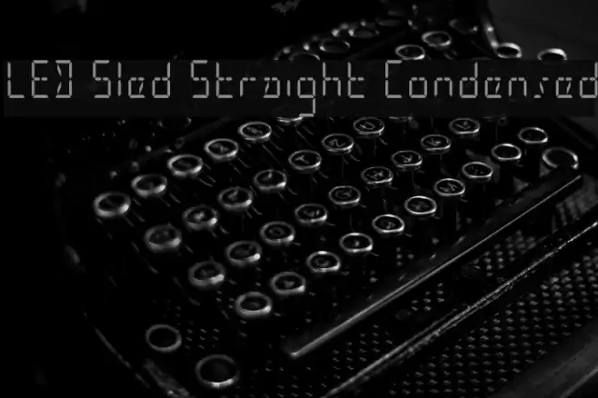 LED Sled Straight Condensed Font examples