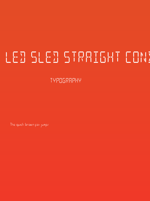 LED Sled Straight Condensed Poster