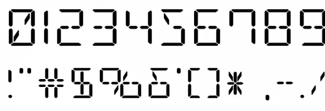 LED Sled Straight Expanded Font OTHER CHARS