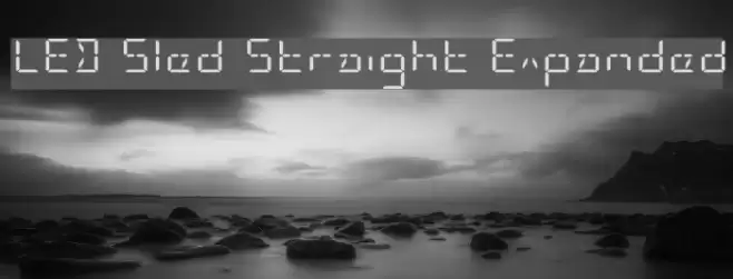 LED Sled Straight Expanded Font examples